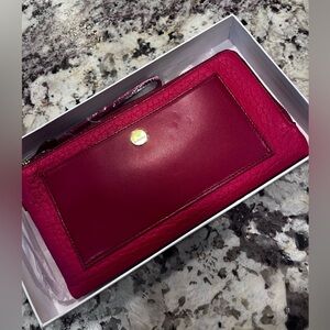 Lodis NWT In The Mix Rosalind Red Double Zipper Wristlet